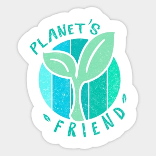 Planet Friend Logo Tshirt Eco Friendly Sticker